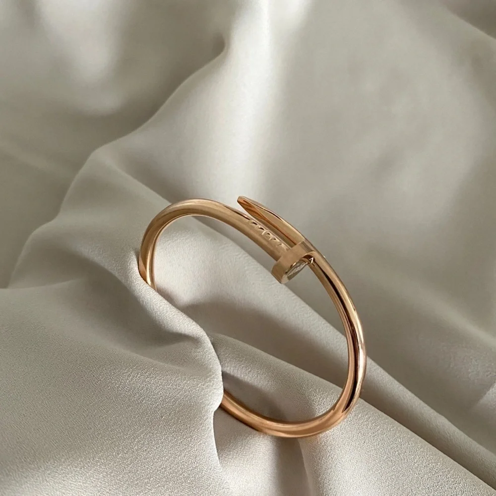 Generic Nail Cuff Bangle Bracelet in Rose Gold